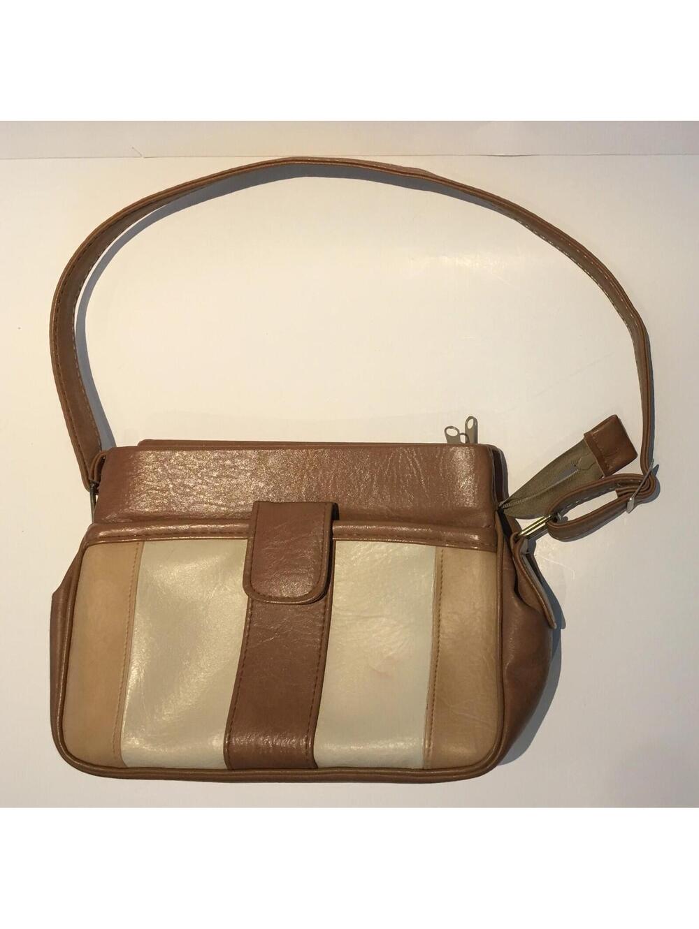 Vintage Mod Retro Faux Leather Vinyl 60s 70s Purse Handbag Brady Bunch style